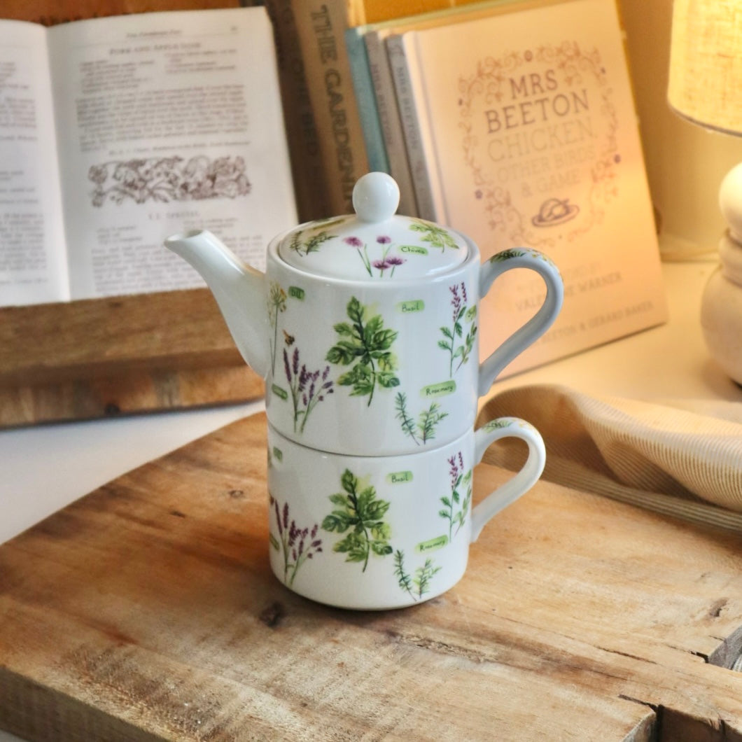 Herb Garden Tea For One Set