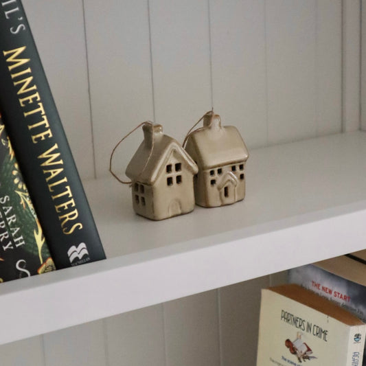 Rustic Hanging Cottage Ornaments - Set of 2