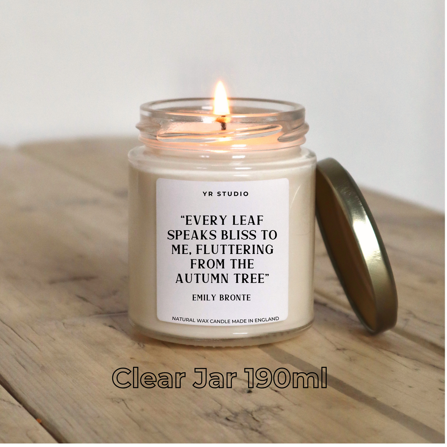 "Every Leaf Speaks Bliss to Me" Autumn candle