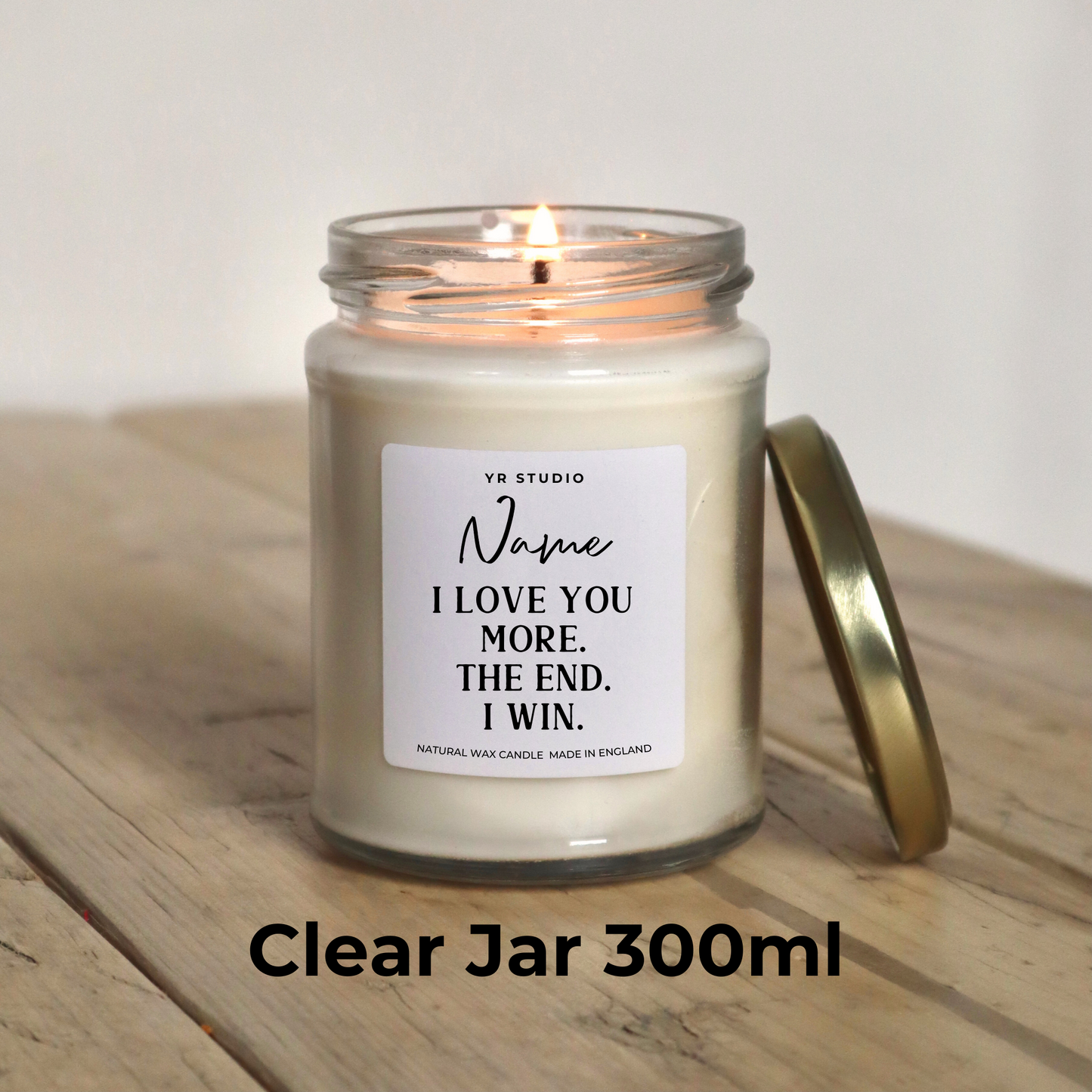 Love You More Personalised Candle - Funny Valentine's Day Gift for Him/Her