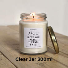 Load image into Gallery viewer, Love You More Personalised Candle - Funny Valentine&#39;s Day Gift for Him/Her