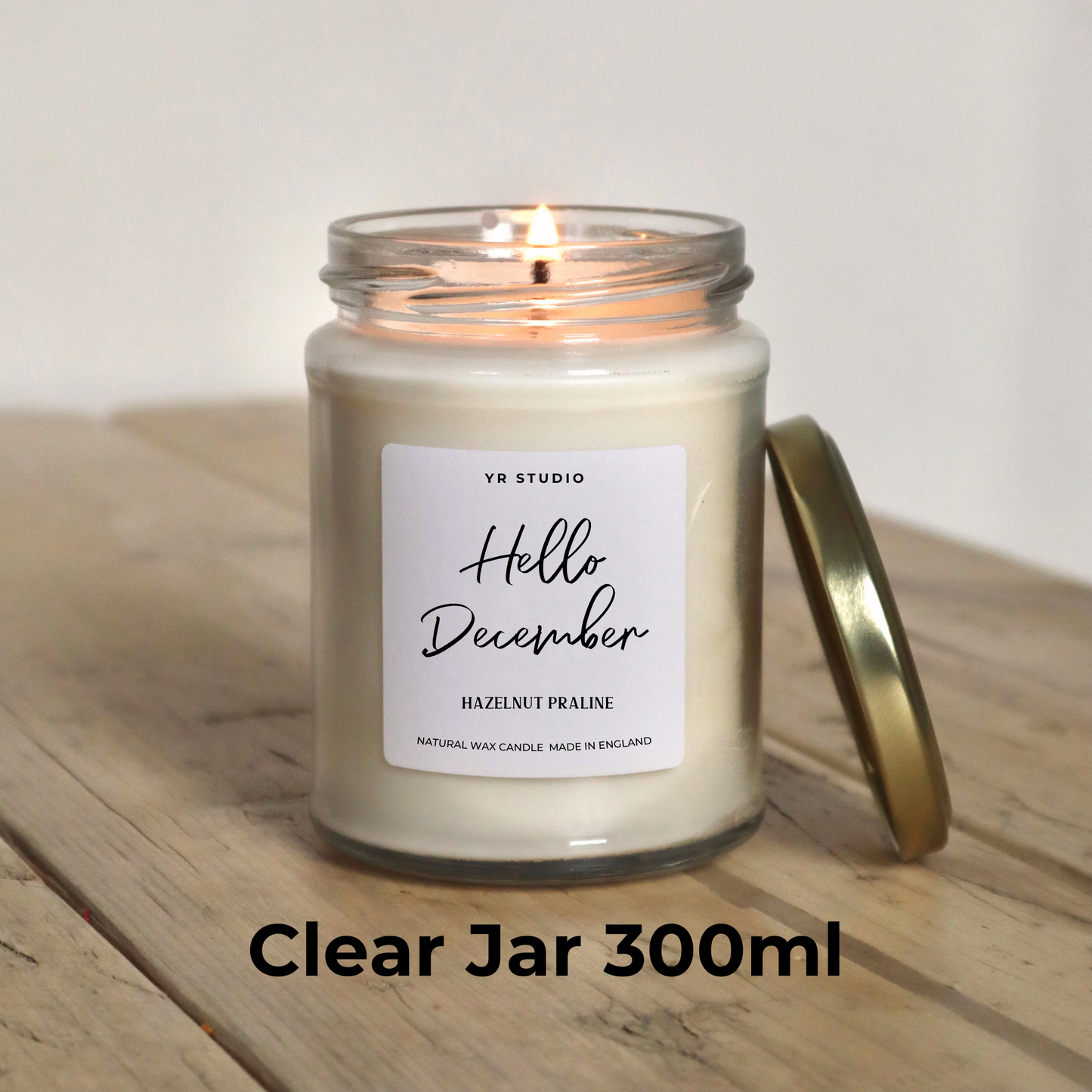 Hello December Christmas Candle: Rustic Charm, Festive Aroma