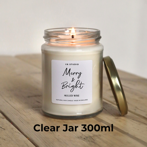 "Merry and Bright" Mulled Wine Christmas Candle