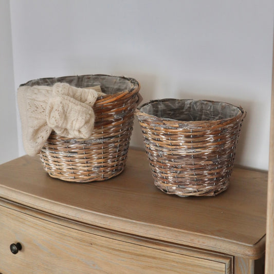 Natural Woven Basket Pots (2 sizes)
