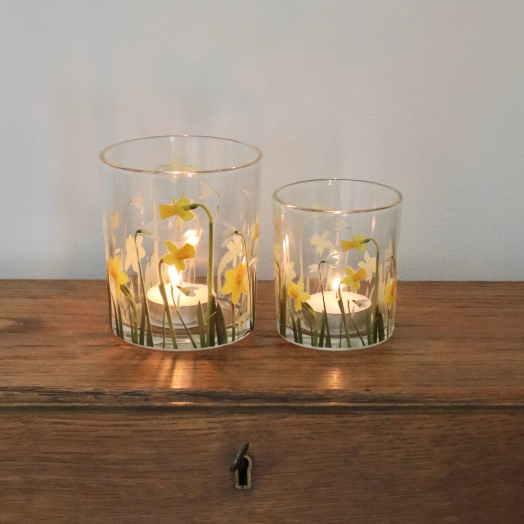 Daffodil & Snowdrop Candle Holders Duo