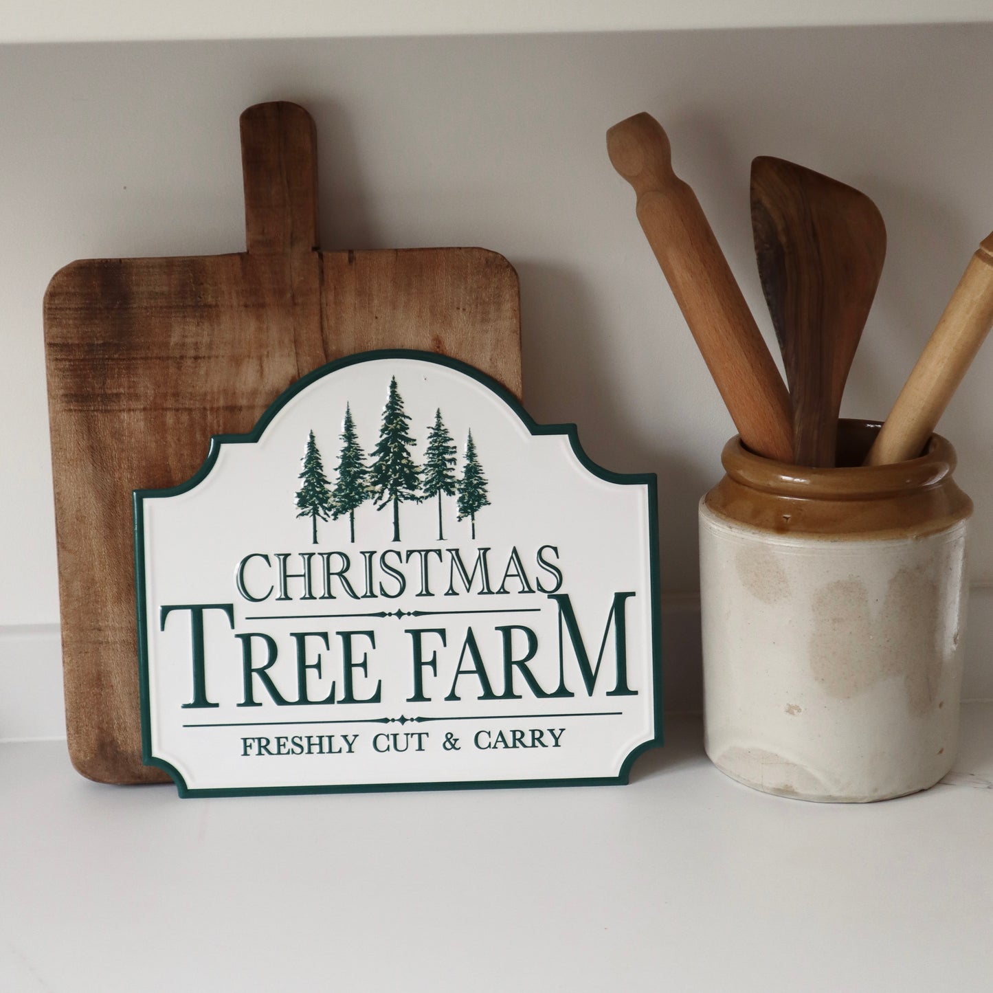 Christmas Tree Farm Metal Sign 30cm