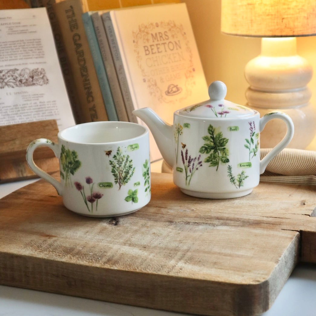 Herb Garden Tea For One Set