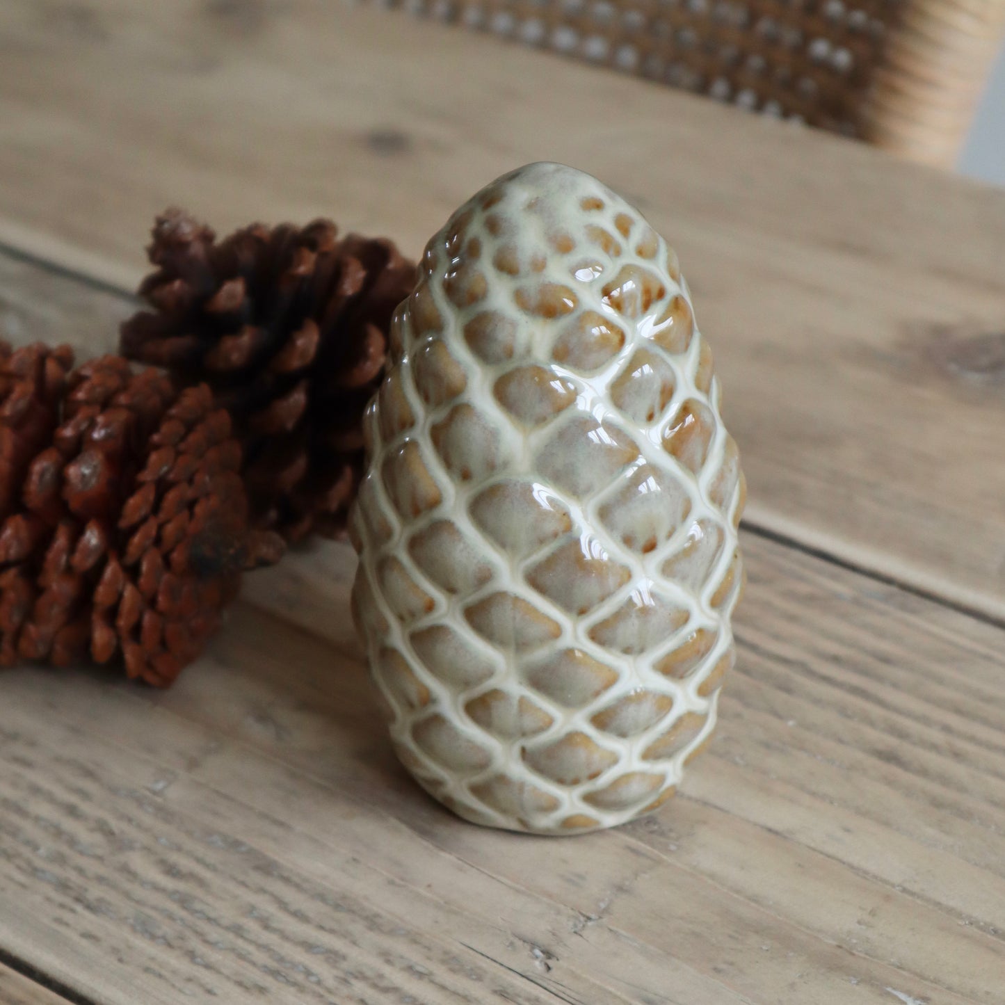 Ceramic Pine Cone Decoration