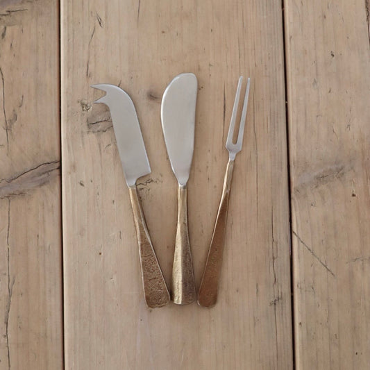 Cheese and Pickle Set in Cotton Bag – Rustic Country Tableware