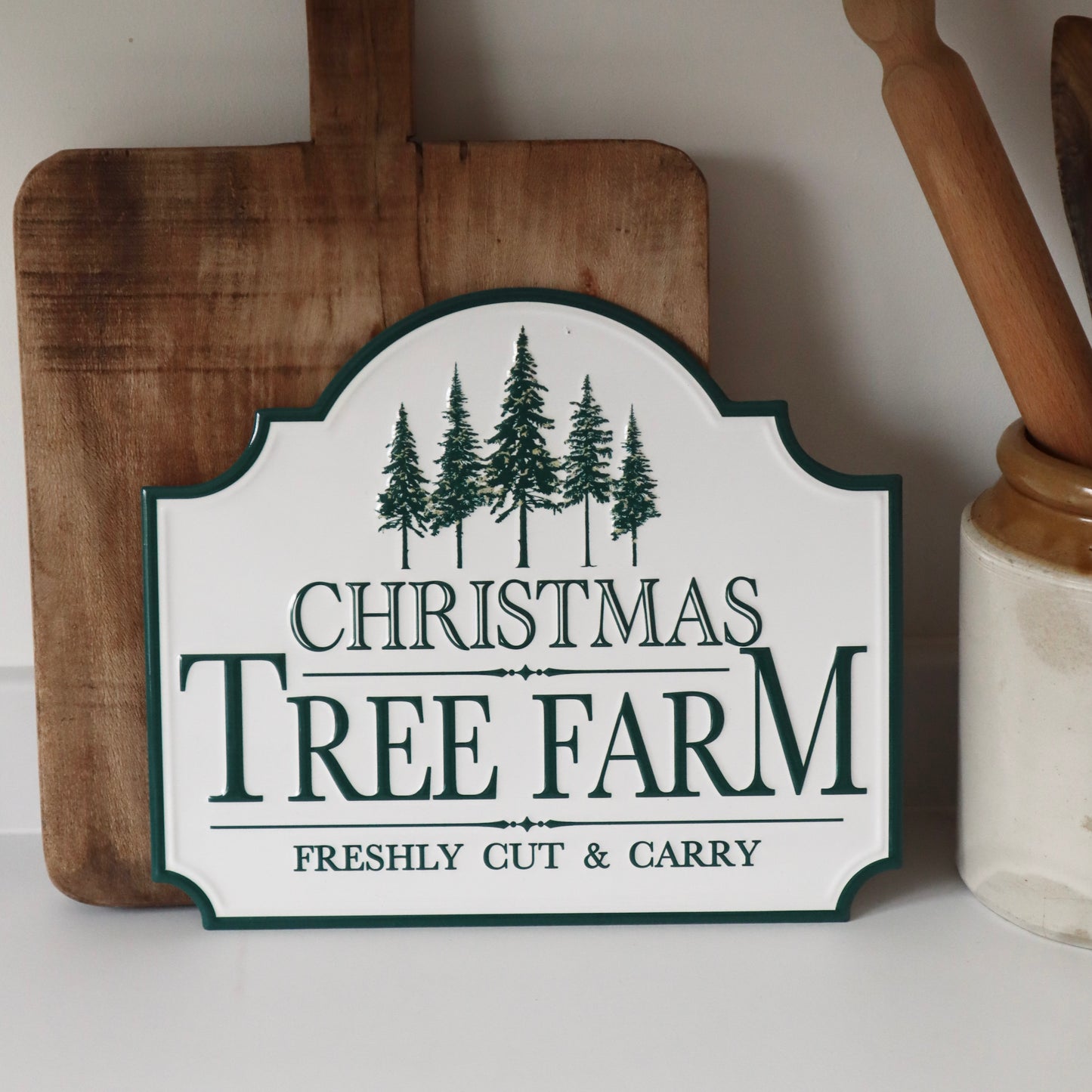 Christmas Tree Farm Metal Sign 30cm