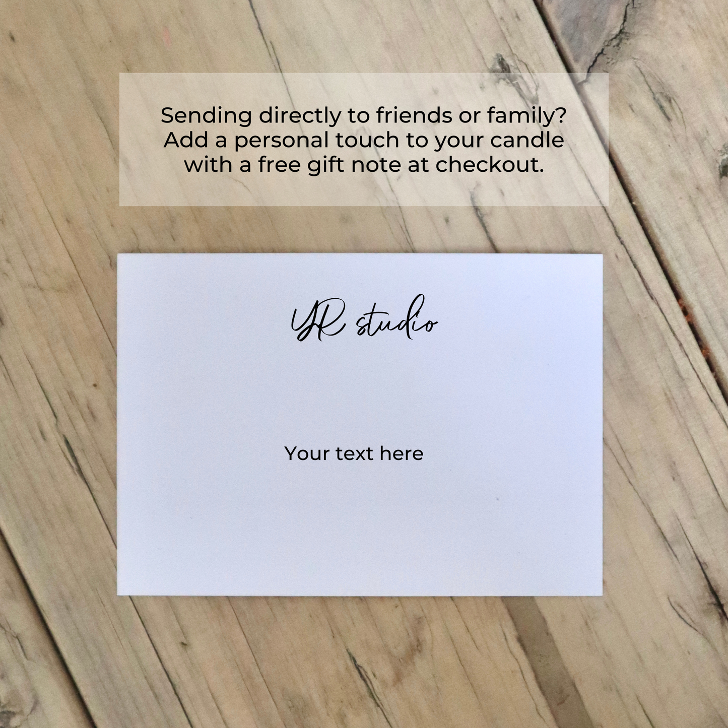 Optional gift card for candles