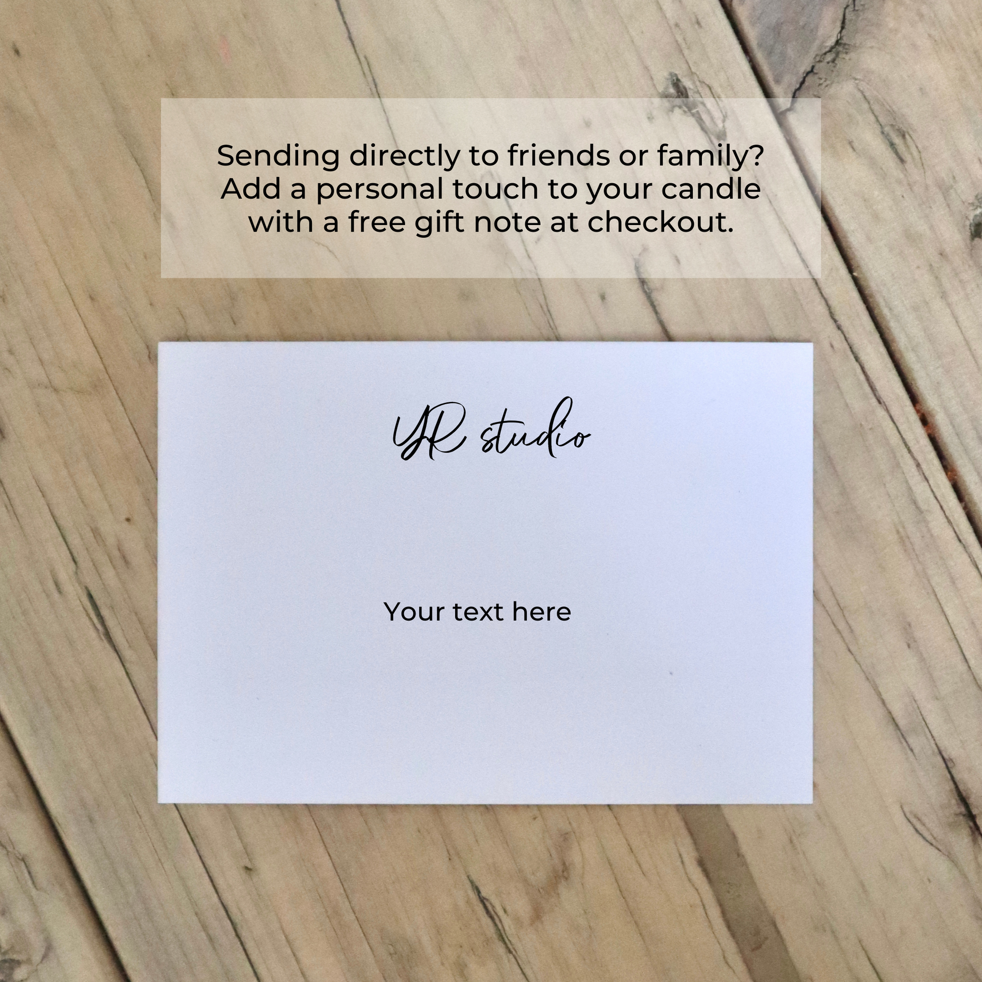 Optional gift card for candles