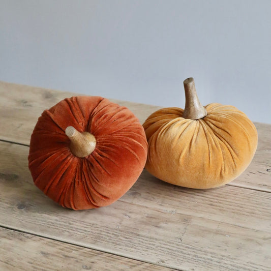 Fabric Pumpkins (set of 2)