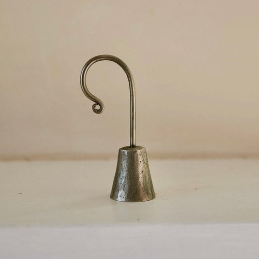 Curved Antique Silver Candle Snuffer (in Cotton Bag)