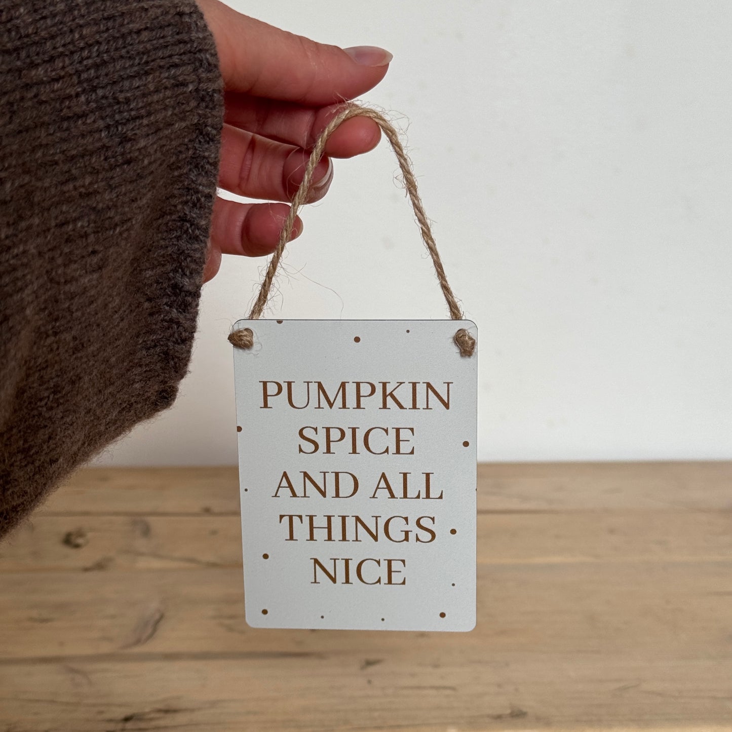 Pumpkin Spice Mini Metal Sign