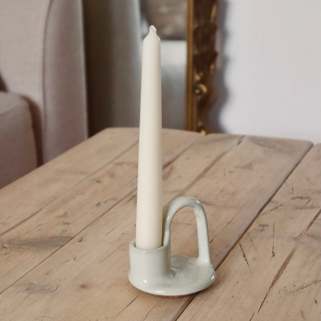 Rustic Neutral Candle Holder