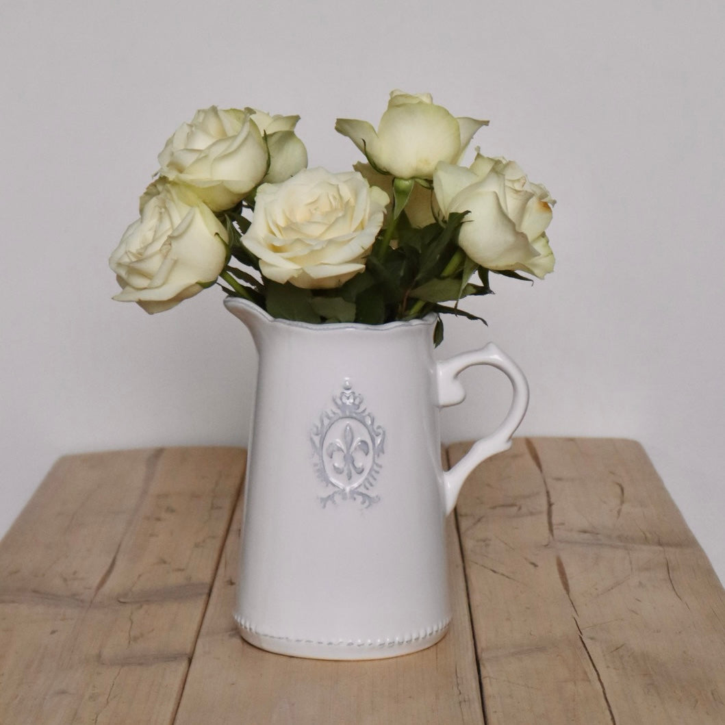 Country Style Ceramic White Jug