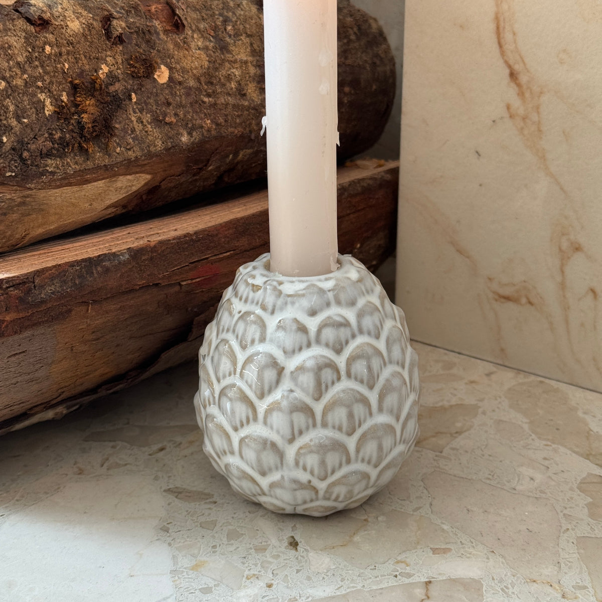 Pinecone Candle Holder