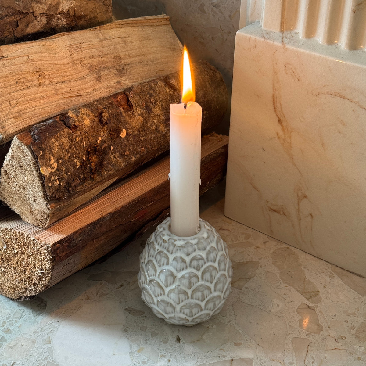 Pinecone Candle Holder