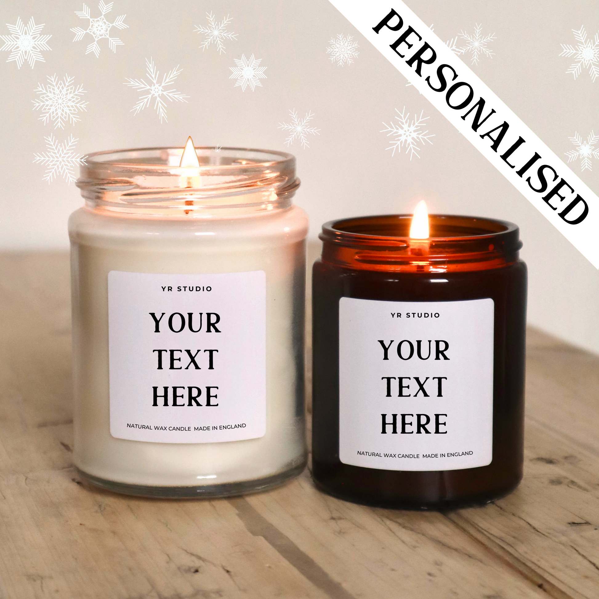 Personalised Christmas Gift Candle | Custom Merry Christmas Wishes