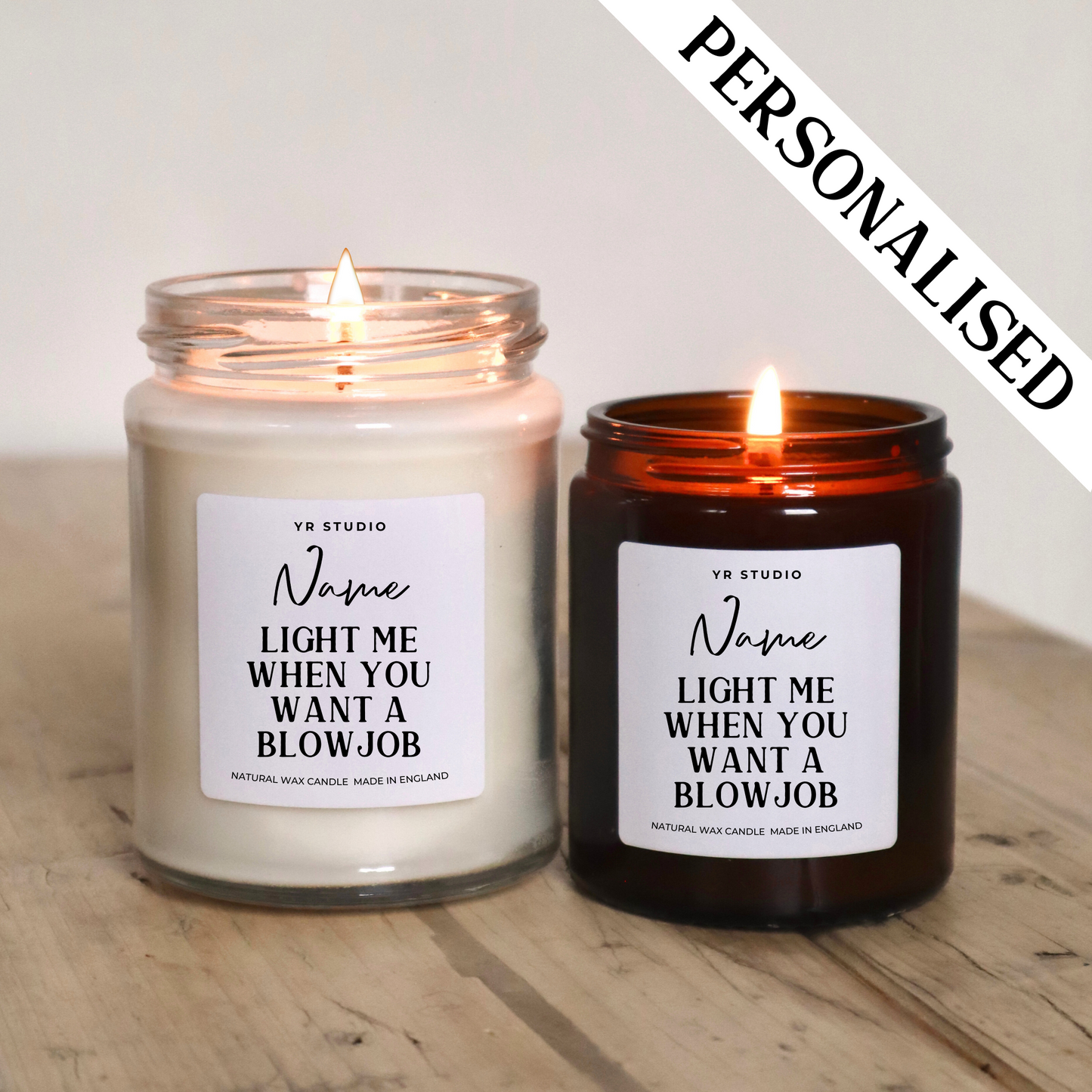 Personalised Blowjob Funny Candle for Men - Unique Romantic Gift for Boyfriend/Husband