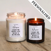Load image into Gallery viewer, Personalised Blowjob Funny Candle for Men - Unique Romantic Gift for Boyfriend/Husband
