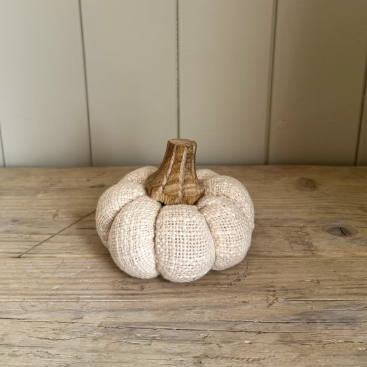 Soft Cream Cotton Pumpkins – Cosy Autumn Decor