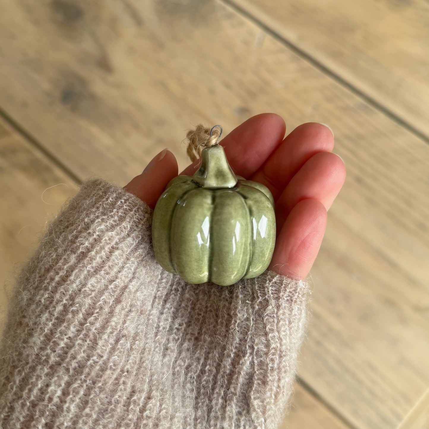 Green Hanging Pumpkin