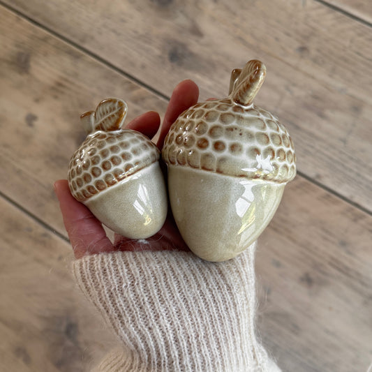 Rustic Acorn Decoration - 2 Sizes