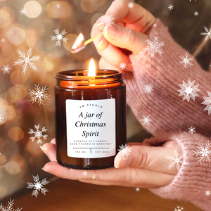 "A jar of Christmas Spirit" Soy Candle