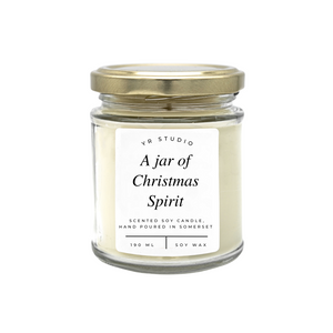 "A jar of Christmas Spirit" Soy Candle