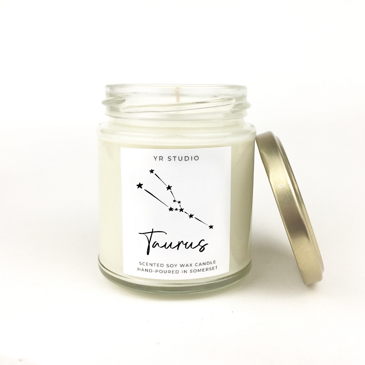 Taurus zodiac candle