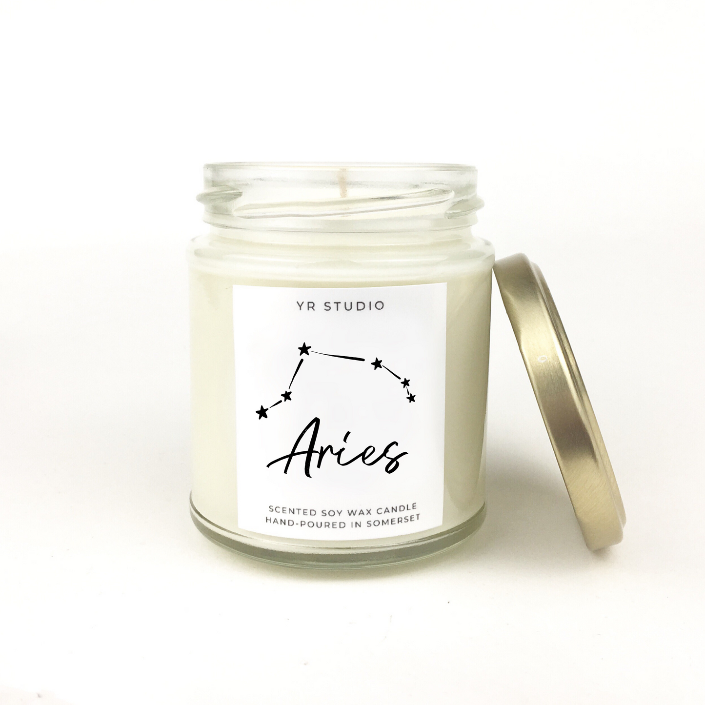 Aries zodiac candle