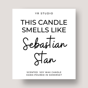 "Smells like Sebastian Stan" - celebrity gift candle
